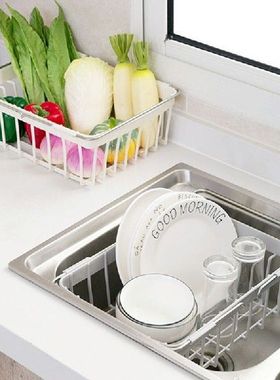 Sink Retractable Dish Shelf  Fruit Vegetable Drainer