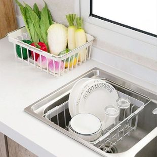 Sink Retractable Dish Shelf  Fruit Vegetable Drainer