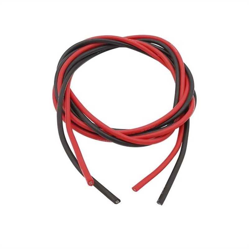 2Pcs/lot 16 AWG Silicone Cable 1M Black 1M Red 16 Gauge Soft