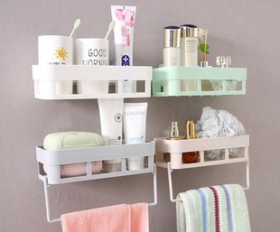Bathroom Rack Towel Hanger Shampoo Shower Shelf Soap Holder