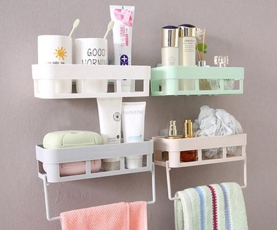 Bathroom Rack Towel Hanger Shampoo Shower Shelf Soap Holder