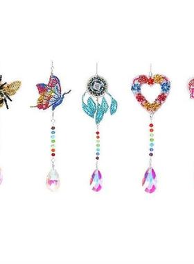 DIY 5D Mosaic Sun Catcher Jewelry Rhinestone Wind Chime