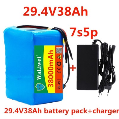 24v 38Ah high quality 7S5P battery pack 500w 29.4V 38000mAh