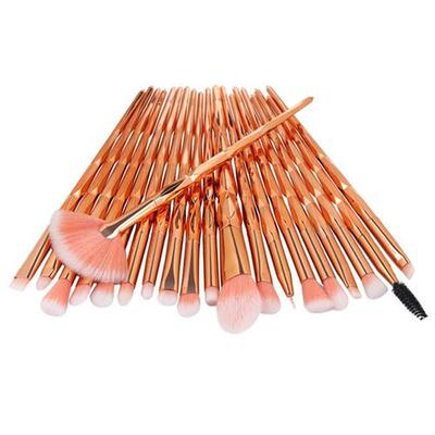 20Pcs Diamond Makeup Brushes Set Powder Foundation Blush Ble