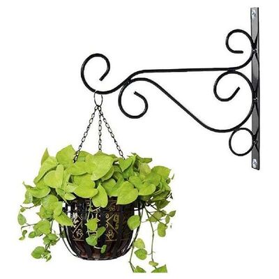 Wall Hanging Iron Flowerpot Basket Hanger Planter Balcony