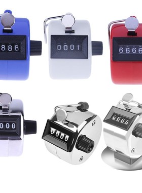 4 Digit Number Mini Hand Held Tally Counter Manual Counting