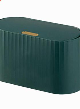 Portable Mini Bedroom Press Type Dustbin With Lid Desktop