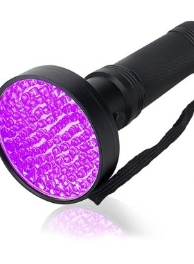 UV Flashlight 10W 100 LEDs 395nm UV LED Torch Lamp Back Dete