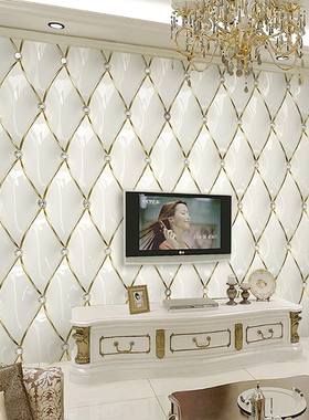 Custom Mural Wallpaper 3D European Style Gold Soft Bag