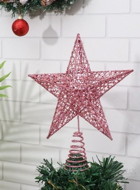 Christmas Tree Top Topper Fashion Pink Color Christmas Tree