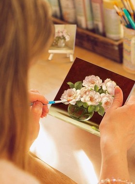 10 Pack Canvas and Easel Set Painting Craft Drawing Art Deco