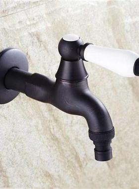 Wall Mounted Black Oil Rubbed Bronze Ceramic Handle Washing