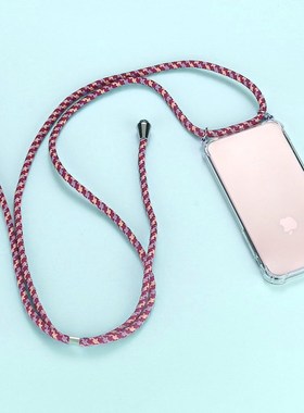 Strap Cord Chain Phone Case for iPhone XS X 11 Tape Necklace
