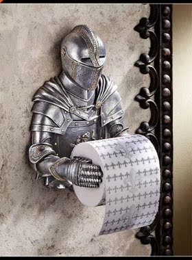 Greative Knight Roman Soldier Tissue Holder Style Sucker Wal