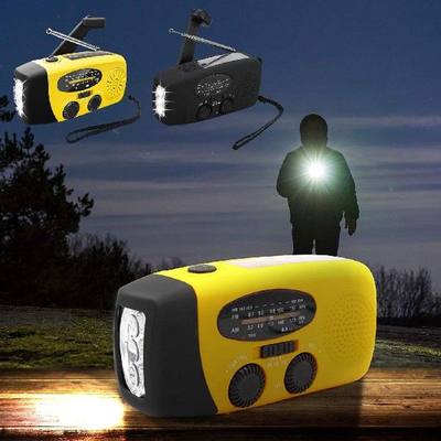 Multifunctional Hand Radio Solar Crank Dynamo Self Powered