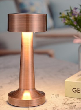 Retro Bar Coffee Table Lamp LED Desktop Night Light Recharge