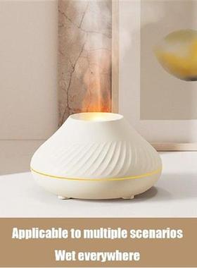 Aromatherapy Flame Humidifiers Colorful Night Lights Air