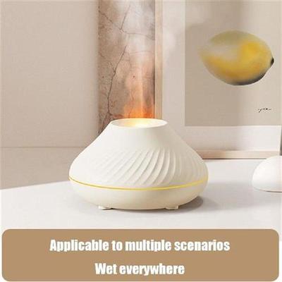 Aromatherapy Flame Humidifiers Colorful Night Lights Air