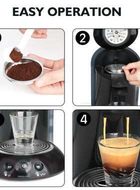 ICafilas Stianless Steel Reusable Capsule For Senseo  Coffee