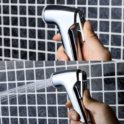 Hand Held Bidet Sprayer Set Pet Shower Hose Holder Toilet Ba