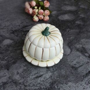 Creative Ceramic Special Pumpkin Shape Rice Soup Bowl With