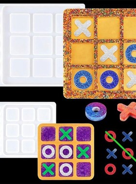 DIY Chessboard Shape Crystal Resin Silicone Mold Glue Mold S