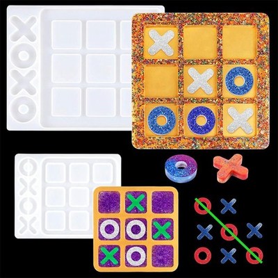 DIY Chessboard Shape Crystal Resin Silicone Mold Glue Mold S
