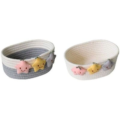 Star Desktop Storage Basket Clutter Storage Basket Cotton