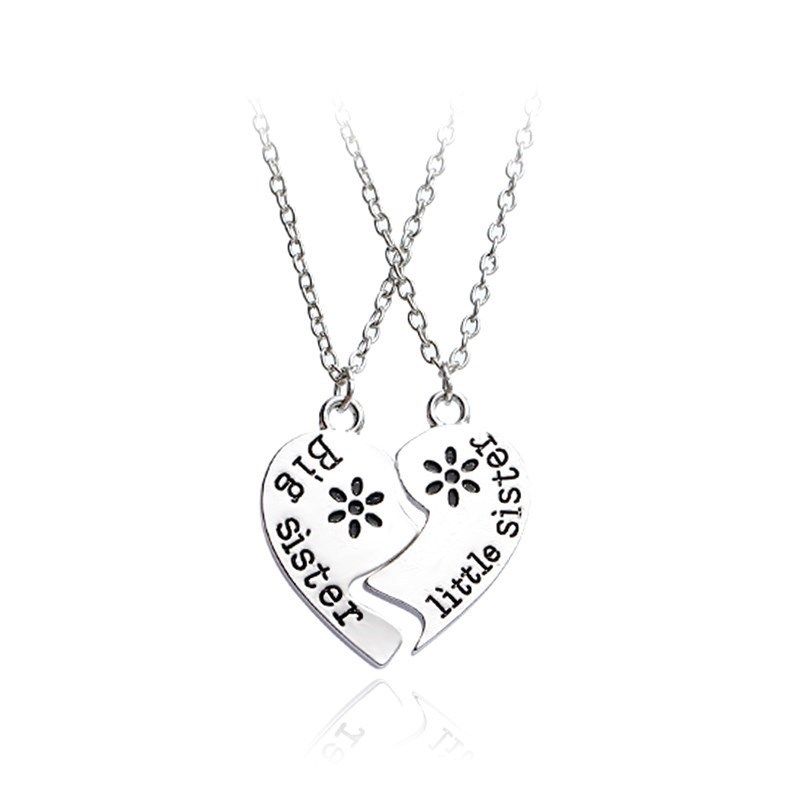 two piece necklace the best sister and sister pendant neckl
