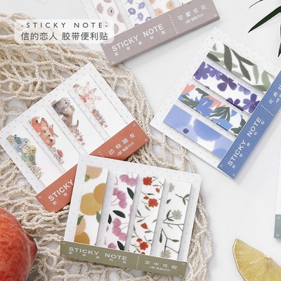 80 Pcs/Lot Cute Flower Glass Geometric Frame N Times Sticky