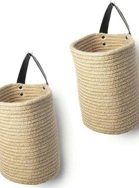 Jute Hanging Storage Basket - Jute Rope Woven Storage Bins H