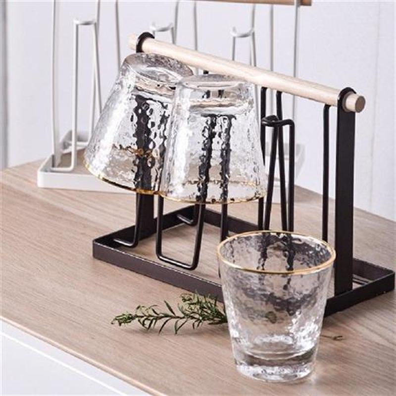 Cup Drainer Shelf Rustproof Bottle Storage Rack Solid Color