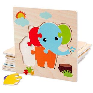 Baby Toys Wooden 3d Puzzle Tangram Shapes Learning Cartoon