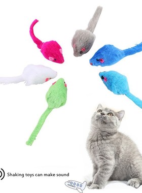 5/3/1Pcs Mouse Cat Toy Funny Sound Squeaky Plush Mice Palyin