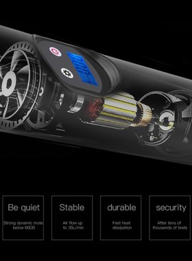 Wireless pump for car tyre inflator USB charger 12V Portabl