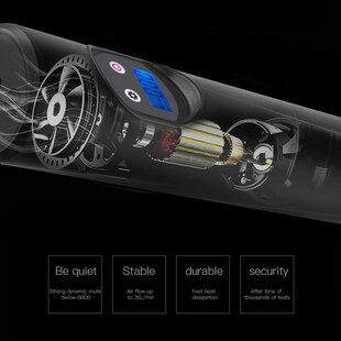 Wireless pump for car tyre inflator USB charger 12V Portabl