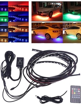 Car Styling RGB LED Strip Atmosphere lamp Under Car Tube Und