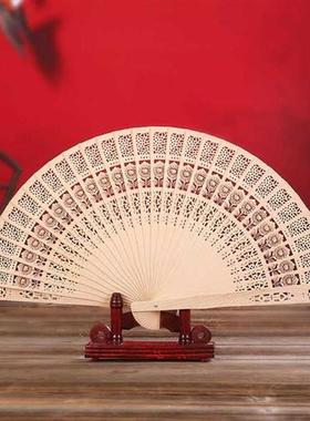 60Pcs Personalized Engraved Wood Folding Hand Fan Wedding Pe