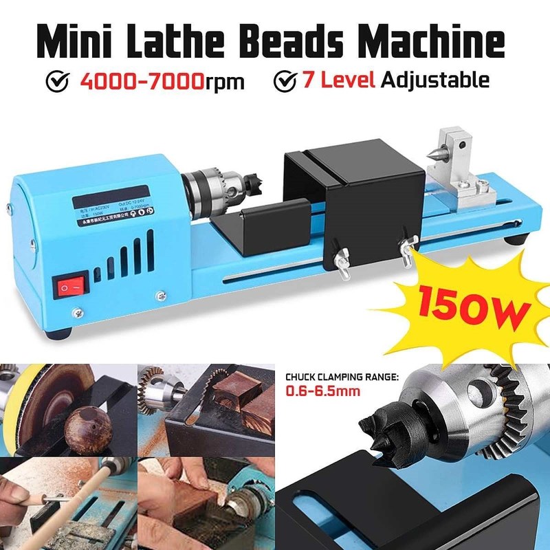 150W Mini Lathe Machine ool DIY Woodworking Wood lathe Milli