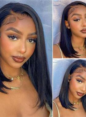 Side Part Lace Wigs for Women Human Hair Short Wig Pre Pluck