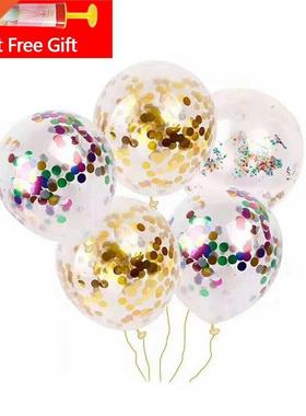 50pcs/lot Glitter Confetti Latex Balloons Romantic Wedding