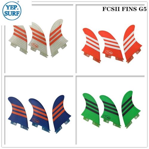 Surf Tri/Twin fin set FCS2 G5 FCS ii G5 surfing fins for sur - 封面
