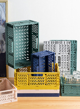 Large Foldable Plastic Storage Box Collapsible Crate Case De