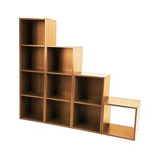Adjustable 3/ 4 Shelf Bookcase Storage Bookshelf Wood Furnit
