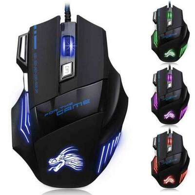 High Quality 1PC 5500DPI LED Optical USB Wired Gaming Mouse