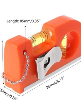 Mini Keychain Level Ruler with Magnet Base V Stripe Spirit L