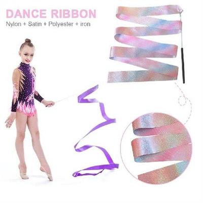 2m Flashing Glitter Dance Ribbon Rhythmic Art Gymnastics