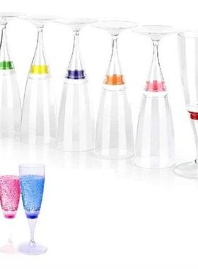 6 Pcs LED Wine Champagne Flute Glasses Water Liquid