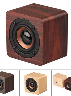 Q1 3W Wooden  Full-range Wireless 4.2 Bluetooth-compatib