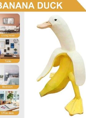 Banana Duck Art Statue Whimsical Banana Duck Ornament for